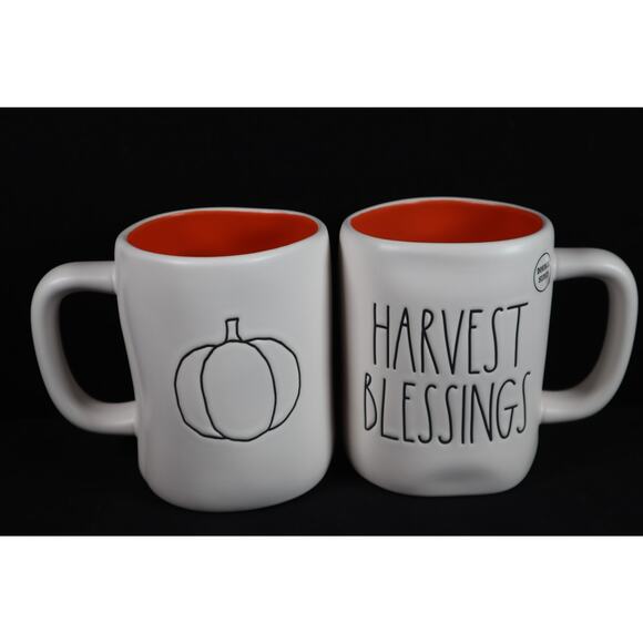 Rae Dunn HARVEST BLESSINGS Pumpkin Orange Mug - Picture 1 of 4